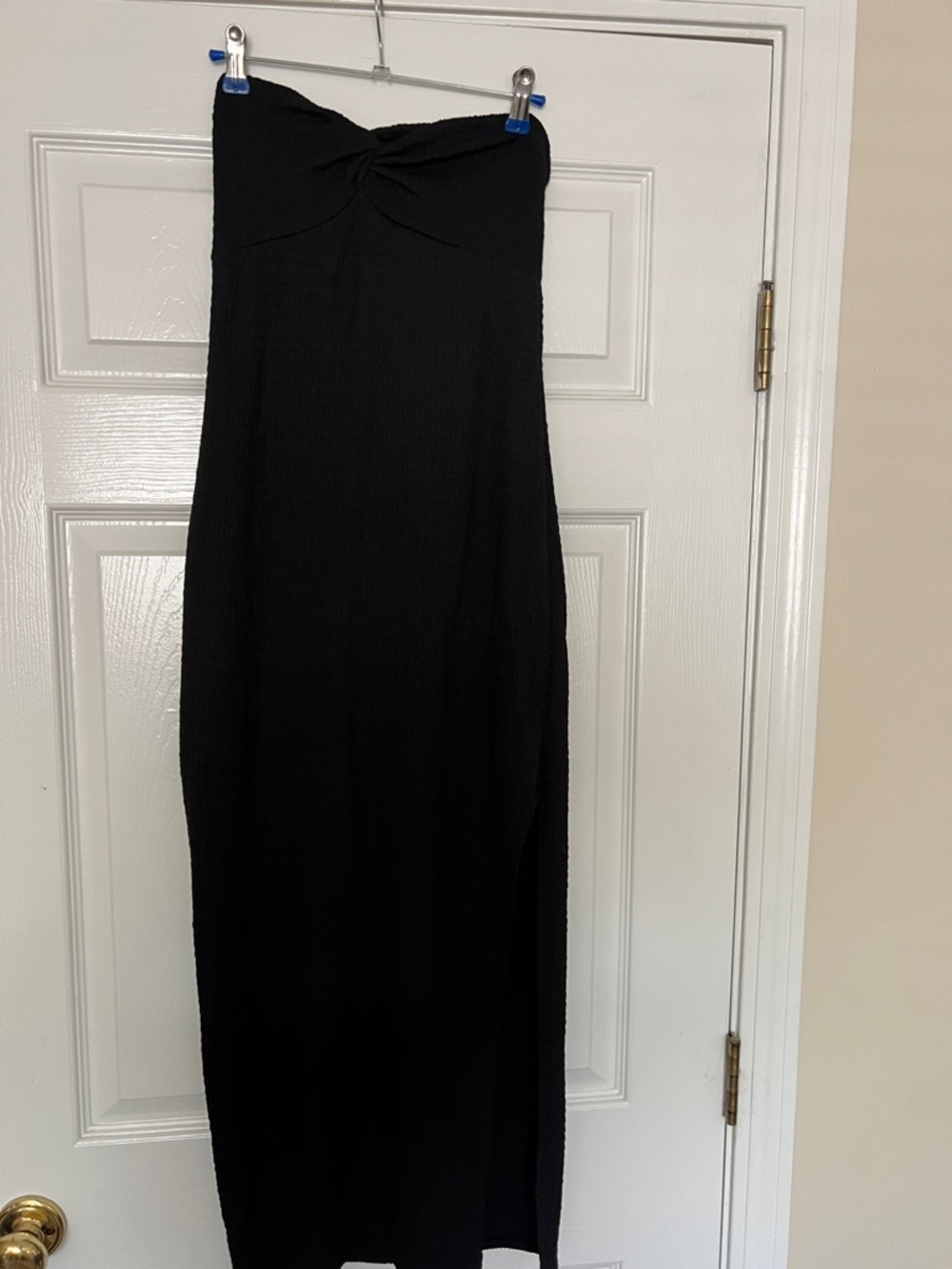 Women’s Wild Fable Black Bandeau Style Maxi Dress with Side Slit